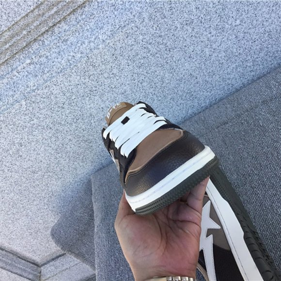 A Bathing Ape Bape SK8 Sta Brown Ivory Sneakers - Picture 3 of 10